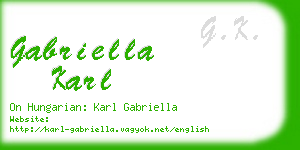 gabriella karl business card